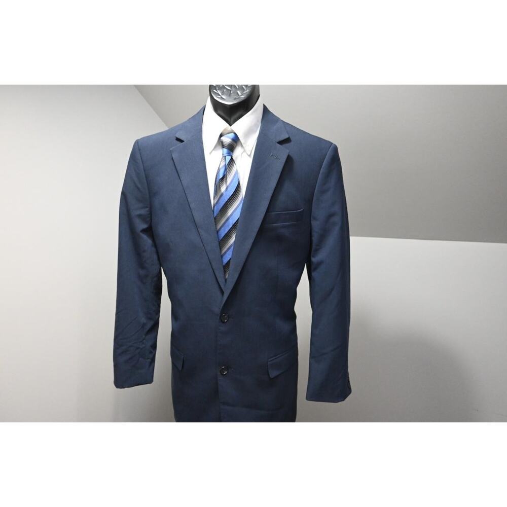 Nautica Stretch 2 Piece Suit Jacket Pants‎ Performance Blue Mens 36 x 31 42 L